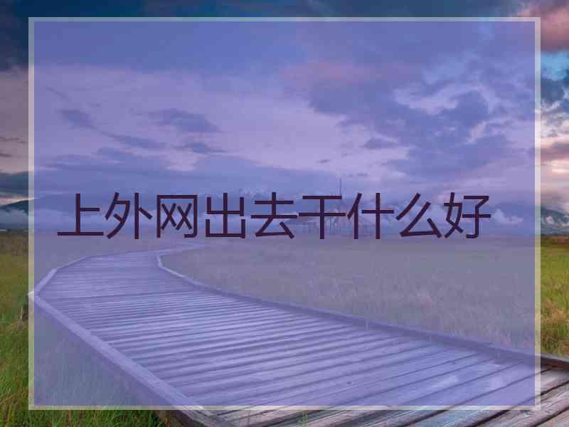 上外网出去干什么好