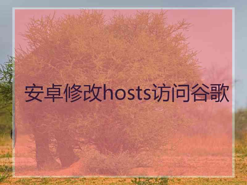 安卓修改hosts访问谷歌